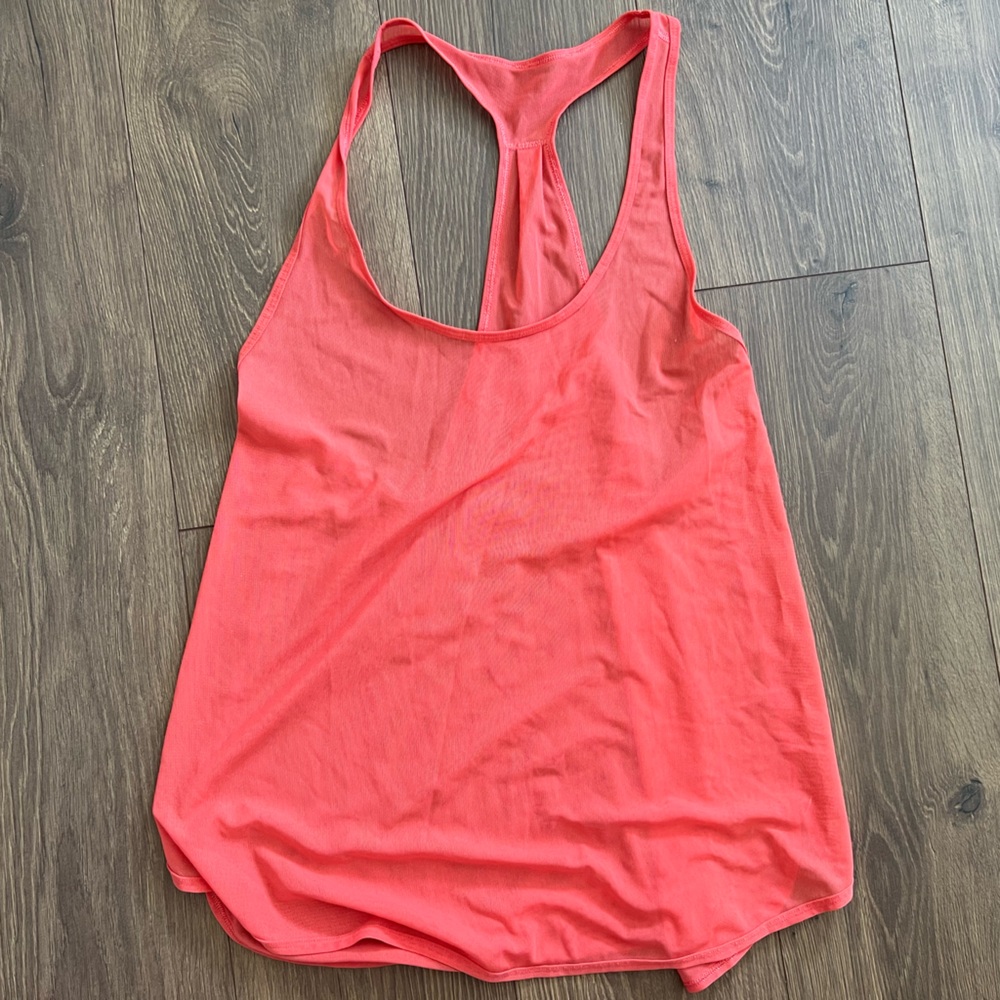 Lululemon Athletica Orange Pink Sleeveless Backless Tank Top